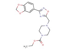 ethyl 4-{[3-(1,3-benzodioxol-5-yl)-1,2,4-oxadiazol-5-yl]methyl}-1-piperazinecarboxylate
