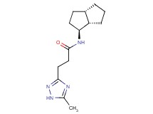 3-(5-methyl-1H-1,2,4-triazol-3-yl)-N-[(1S*,3aS*,6aS*)-octahydropentalen-1-yl]propanamide