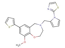 9-methoxy-4-{[1-(1,3-thiazol-2-yl)-1H-pyrrol-2-yl]methyl}-7-(2-thienyl)-2,3,4,5-tetrahydro-1,4-benzoxazepine