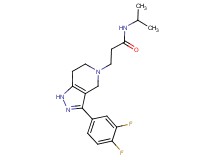 3-[3-(3,4-difluorophenyl)-1,4,6,7-tetrahydro-5H-pyrazolo[4,3-c]pyridin-5-yl]-N-isopropylpropanamide
