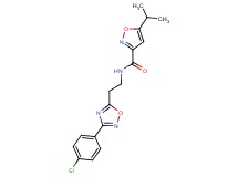 N-{2-[3-(4-chlorophenyl)-1,2,4-oxadiazol-5-yl]ethyl}-5-isopropyl-3-isoxazolecarboxamide