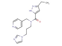 3-ethyl-N-[3-(1H-imidazol-1-yl)propyl]-N-(pyridin-4-ylmethyl)-1H-pyrazole-5-carboxamide