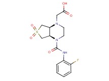 [(4aR*,7aS*)-4-{[(2-fluorophenyl)amino]carbonyl}-6,6-dioxidohexahydrothieno[3,4-b]pyrazin-1(2H)-yl]acetic acid