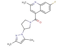 4-{[3-(3,5-dimethyl-1H-pyrazol-1-yl)pyrrolidin-1-yl]carbonyl}-7-fluoro-2-methylquinoline