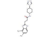 3-(4,5-dimethyl-1H-benzimidazol-2-yl)-N-[trans-4-(4H-1,2,4-triazol-4-yl)cyclohexyl]propanamide
