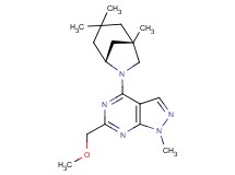 6-(methoxymethyl)-1-methyl-4-[(1S*,5R*)-1,3,3-trimethyl-6-azabicyclo[3.2.1]oct-6-yl]-1H-pyrazolo[3,4-d]pyrimidine