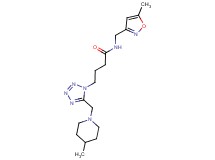N-[(5-methylisoxazol-3-yl)methyl]-4-{5-[(4-methylpiperidin-1-yl)methyl]-1H-tetrazol-1-yl}butanamide