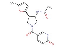 N-{(3S*,4R*)-4-(5-methyl-2-furyl)-1-[(6-oxo-1,6-dihydro-3-pyridinyl)carbonyl]-3-pyrrolidinyl}acetamide