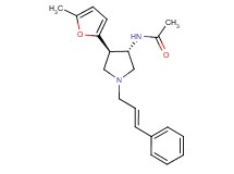 N-{(3S*,4R*)-4-(5-methyl-2-furyl)-1-[(2E)-3-phenyl-2-propen-1-yl]-3-pyrrolidinyl}acetamide