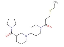 1'-[3-(ethylthio)propanoyl]-3-(pyrrolidin-1-ylcarbonyl)-1,4'-bipiperidine