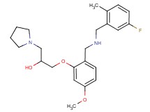 1-(2-{[(5-fluoro-2-methylbenzyl)amino]methyl}-5-methoxyphenoxy)-3-(1-pyrrolidinyl)-2-propanol