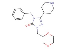 4-benzyl-2-(1,4-dioxan-2-ylmethyl)-5-(4-piperidinyl)-2,4-dihydro-3H-1,2,4-triazol-3-one dihydrochloride