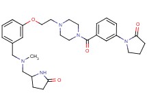 1-{3-[(4-{2-[3-({methyl[(5-oxo-2-pyrrolidinyl)methyl]amino}methyl)phenoxy]ethyl}-1-piperazinyl)carbonyl]phenyl}-2-pyrrolidinone
