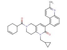 6-(3-cyclohexen-1-ylcarbonyl)-1-(cyclopropylmethyl)-3-(2-methyl-5-quinolinyl)-5,6,7,8-tetrahydro-1,6-naphthyridin-2(1H)-one