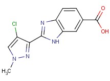 2-(4-chloro-1-methyl-1H-pyrazol-3-yl)-1H-benzimidazole-6-carboxylic acid