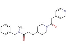 N-benzyl-N-methyl-3-[1-(pyridin-4-ylacetyl)piperidin-4-yl]propanamide