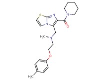 N-methyl-2-(4-methylphenoxy)-N-{[6-(1-piperidinylcarbonyl)imidazo[2,1-b][1,3]thiazol-5-yl]methyl}ethanamine