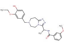 N-{1-[7-(3-ethoxy-4-hydroxybenzyl)-6,7,8,9-tetrahydro-5H-[1,2,4]triazolo[4,3-d][1,4]diazepin-3-yl]ethyl}-3-methoxybenzamide