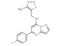 5-(4-fluorophenyl)-N-[(4-methyl-1,2,3-thiadiazol-5-yl)methyl]pyrazolo[1,5-a]pyrimidin-7-amine