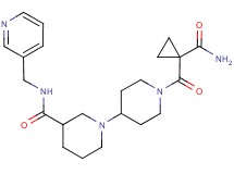 1'-{[1-(aminocarbonyl)cyclopropyl]carbonyl}-N-(pyridin-3-ylmethyl)-1,4'-bipiperidine-3-carboxamide