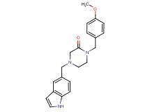 4-(1H-indol-5-ylmethyl)-1-(4-methoxybenzyl)-2-piperazinone