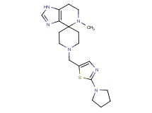 5-methyl-1'-[(2-pyrrolidin-1-yl-1,3-thiazol-5-yl)methyl]-1,5,6,7-tetrahydrospiro[imidazo[4,5-c]pyridine-4,4'-piperidine]