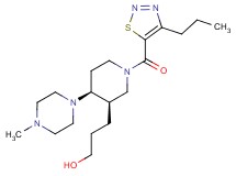 3-{(3R*,4S*)-4-(4-methylpiperazin-1-yl)-1-[(4-propyl-1,2,3-thiadiazol-5-yl)carbonyl]piperidin-3-yl}propan-1-ol