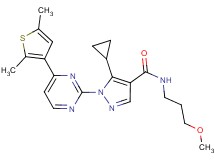 5-cyclopropyl-1-[4-(2,5-dimethyl-3-thienyl)-2-pyrimidinyl]-N-(3-methoxypropyl)-1H-pyrazole-4-carboxamide