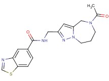 N-[(5-acetyl-5,6,7,8-tetrahydro-4H-pyrazolo[1,5-a][1,4]diazepin-2-yl)methyl]-1,3-benzothiazole-5-carboxamide