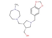 {(3R*,4S*)-1-(1,3-benzodioxol-5-ylmethyl)-4-[(4-methyl-1,4-diazepan-1-yl)methyl]pyrrolidin-3-yl}methanol