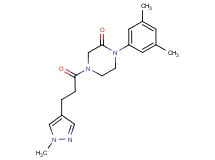 1-(3,5-dimethylphenyl)-4-[3-(1-methyl-1H-pyrazol-4-yl)propanoyl]-2-piperazinone