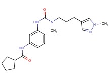 N-{3-[({methyl[3-(1-methyl-1H-pyrazol-4-yl)propyl]amino}carbonyl)amino]phenyl}cyclopentanecarboxamide
