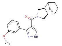 (1R*,2R*,6S*,7S*)-4-{[3-(3-methoxyphenyl)-1H-pyrazol-4-yl]carbonyl}-4-azatricyclo[5.2.1.0~2,6~]decane