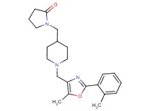1-[(1-{[5-methyl-2-(2-methylphenyl)-1,3-oxazol-4-yl]methyl}piperidin-4-yl)methyl]pyrrolidin-2-one