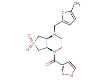 (4aS*,7aR*)-1-(3-isoxazolylcarbonyl)-4-[(5-methyl-2-furyl)methyl]octahydrothieno[3,4-b]pyrazine 6,6-dioxide