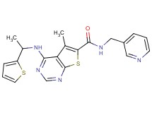 5-methyl-N-(3-pyridinylmethyl)-4-{[1-(2-thienyl)ethyl]amino}thieno[2,3-d]pyrimidine-6-carboxamide
