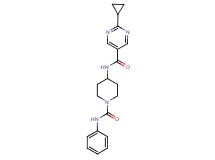 N-[1-(anilinocarbonyl)piperidin-4-yl]-2-cyclopropylpyrimidine-5-carboxamide
