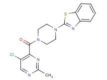 2-{4-[(5-chloro-2-methyl-4-pyrimidinyl)carbonyl]-1-piperazinyl}-1,3-benzothiazole