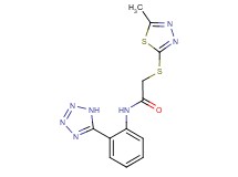 2-[(5-methyl-1,3,4-thiadiazol-2-yl)thio]-N-[2-(1H-tetrazol-5-yl)phenyl]acetamide