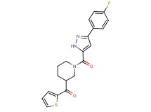 (1-{[3-(4-fluorophenyl)-1H-pyrazol-5-yl]carbonyl}piperidin-3-yl)(2-thienyl)methanone