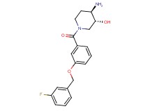 (3R*,4R*)-4-amino-1-{3-[(3-fluorobenzyl)oxy]benzoyl}piperidin-3-ol