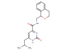N-(3,4-dihydro-1H-2-benzopyran-1-ylmethyl)-6-isobutyl-2-oxo-1,2-dihydropyrimidine-4-carboxamide