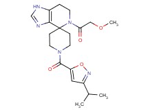 1'-[(3-isopropylisoxazol-5-yl)carbonyl]-5-(methoxyacetyl)-1,5,6,7-tetrahydrospiro[imidazo[4,5-c]pyridine-4,4'-piperidine]