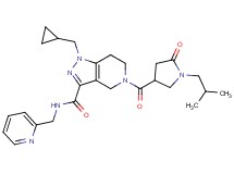 1-(cyclopropylmethyl)-5-[(1-isobutyl-5-oxo-3-pyrrolidinyl)carbonyl]-N-(2-pyridinylmethyl)-4,5,6,7-tetrahydro-1H-pyrazolo[4,3-c]pyridine-3-carboxamide