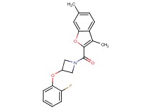 1-[(3,6-dimethyl-1-benzofuran-2-yl)carbonyl]-3-(2-fluorophenoxy)azetidine