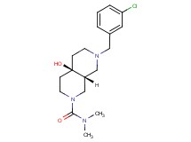 (4aR*,8aR*)-7-(3-chlorobenzyl)-4a-hydroxy-N,N-dimethyloctahydro-2,7-naphthyridine-2(1H)-carboxamide