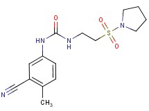 N-(3-cyano-4-methylphenyl)-N'-[2-(pyrrolidin-1-ylsulfonyl)ethyl]urea