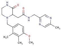 2-[1-(4-methoxy-2,3-dimethylbenzyl)-3-oxo-2-piperazinyl]-N-[(5-methyl-2-pyrazinyl)methyl]acetamide