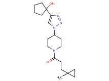 1-(1-{1-[3-(1-methylcyclopropyl)propanoyl]piperidin-4-yl}-1H-1,2,3-triazol-4-yl)cyclopentanol