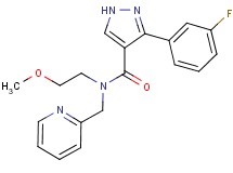 3-(3-fluorophenyl)-N-(2-methoxyethyl)-N-(pyridin-2-ylmethyl)-1H-pyrazole-4-carboxamide